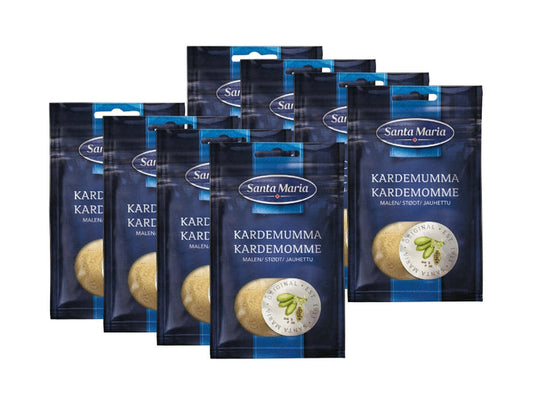 8 x Santa Maria Kardemumma Malen 18g – Ground Cardamom Multipack for Swedish Baking, 144g total, warm aromatic flavour for cardamom buns, cinnamon buns and semlor