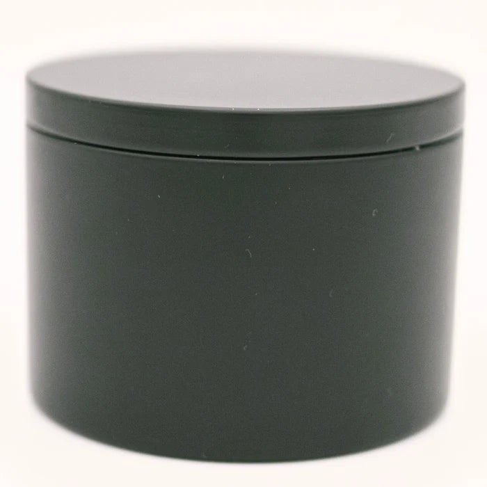 8oz Luxury Black -Straight Sided -  Tin Soy Candle (Unlabeled or Custom Label)