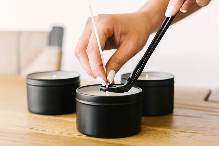 8oz Matte Black Tin Soy Candle (Unlabeled or Custom Label)