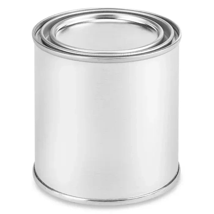 8oz Silver Paint Can Soy Candle (Unlabeled or Custom Label)