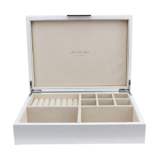 White & Silver Jewelry Box | Elegant Gift for Women