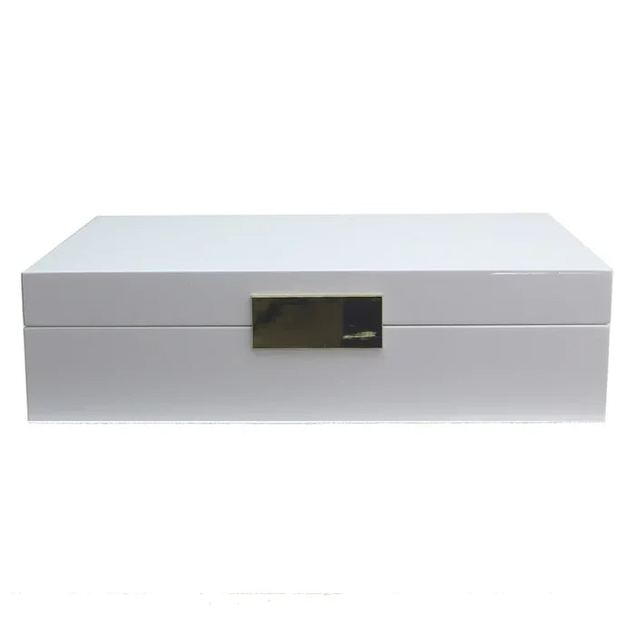 White & Silver Jewelry Box | Elegant Gift for Women