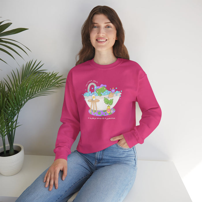 A Bubble Bath & a Podcast Crewneck Sweatshirt