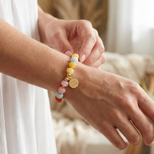 Amber Jade Bloom Bracelet - Olita Gifts & Goods