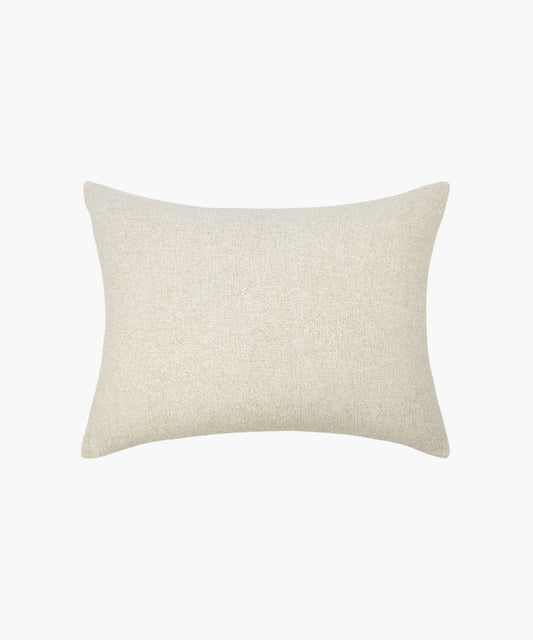 Rectangular ivory sham with boucle weave and clean knife-edge finish, styled against a white background. | Wildwood Home Co.