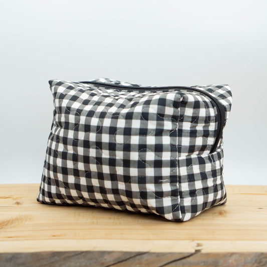 Anthia Gingham Quilted Makeup Bag #QMB191K-L
