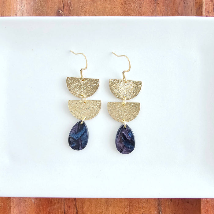 Aria Earrings - Midnight Shimmer