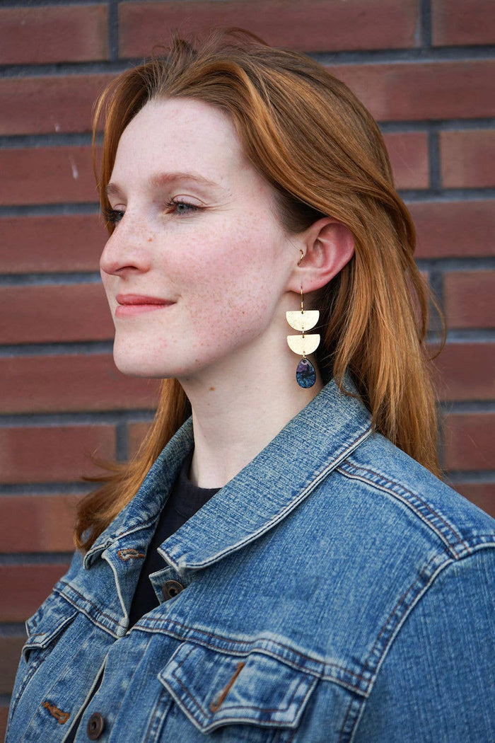 Aria Earrings - Midnight Shimmer
