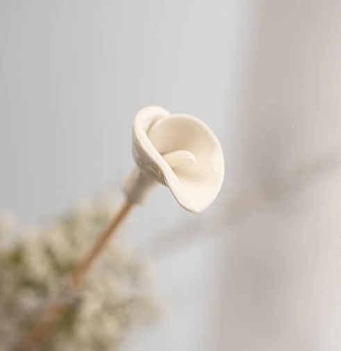 Arum Lily African Porcelain Flower Diffuser Stick