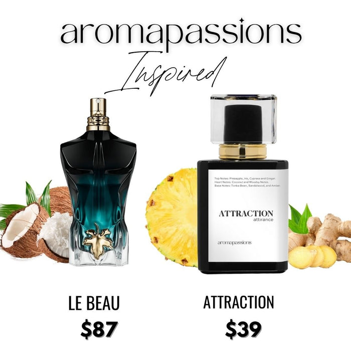 ATTRACTION | Inspired by JEAN PAUL GAULTIER LE BEAU | Le Beau Dupe Pheromone Perfume - aromapassions