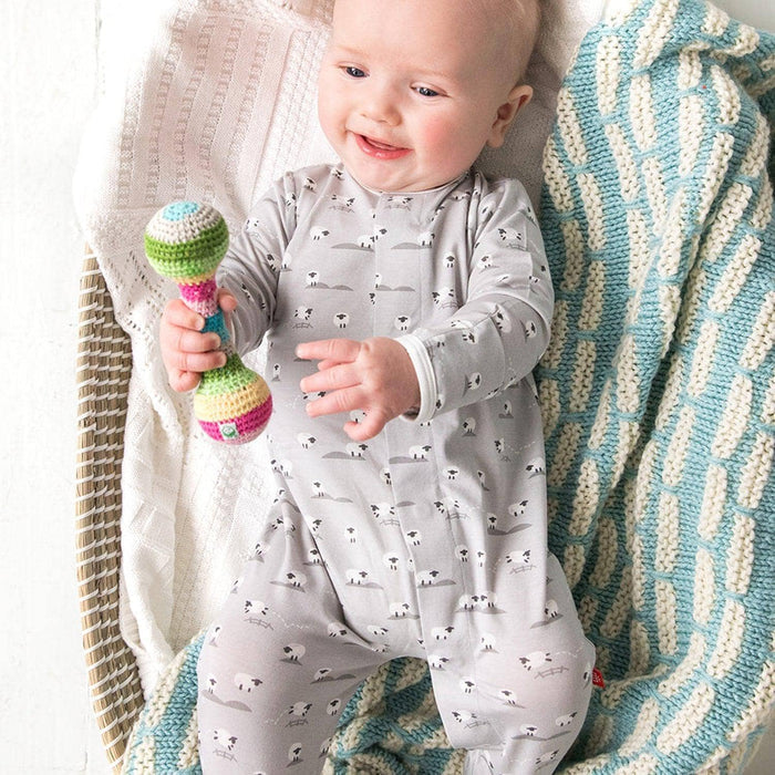 Baa Baa Baby Gray Footioe 3-6mos