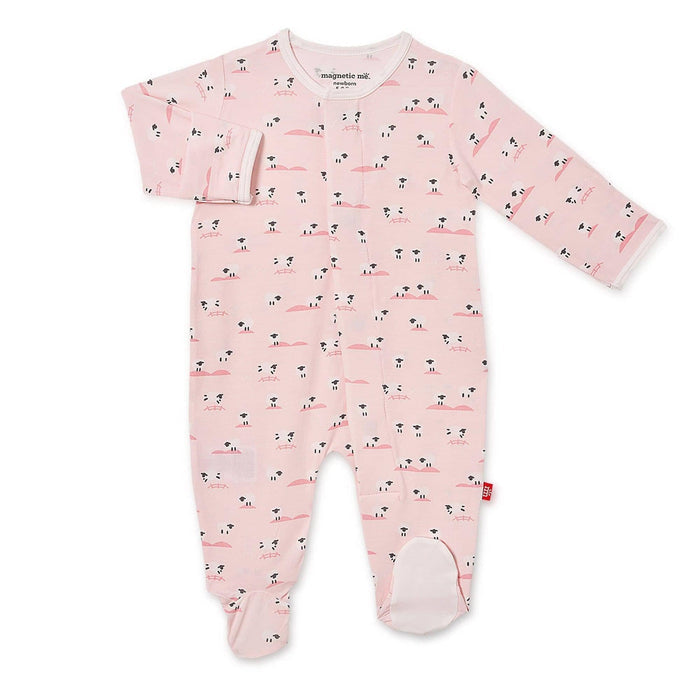 Baa Baa Baby Pink Footie 3-6mos