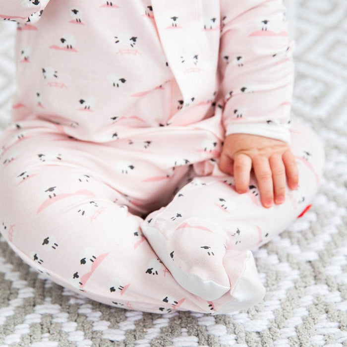 Baa Baa Baby Pink Footie 3-6mos