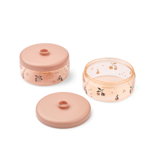 Liewood - Baby Food Boxes - Dominique - Tritan - Pack Of 2 - Peach/Sea Shell