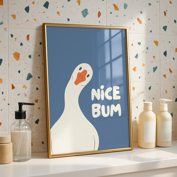 Bathroom Wall Art Set of 6, Blue Funny Bathroom Prints, Cute Toilet Humor Posters, Vintage Cottagecore Bathroom Decor, Digital Download