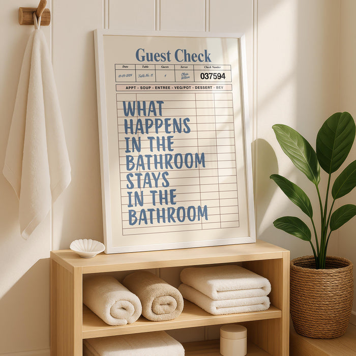 Bathroom Wall Art Set of 6, Blue Funny Bathroom Prints, Cute Toilet Humor Posters, Vintage Cottagecore Bathroom Decor, Digital Download