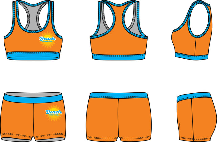 Beach Wrestling Womens Sports Bras and Shorts SUNNY