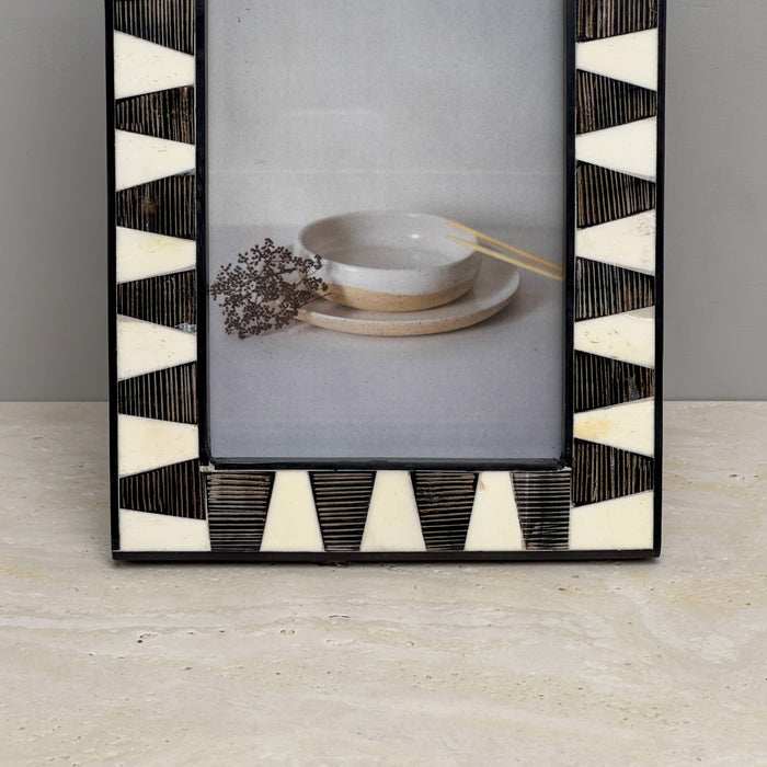 Black Fish Horn & Bone Photo Frame 5x7