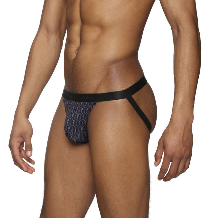 Black Sailor's Knot Printed Jock Strap - Parke & Ronen