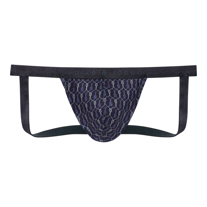 Black Sailor's Knot Printed Jock Strap - Parke & Ronen