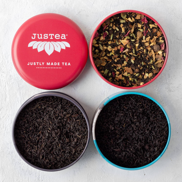 Black Tea Trio Tin & Spoon Organic Fair Trade Tea Gift