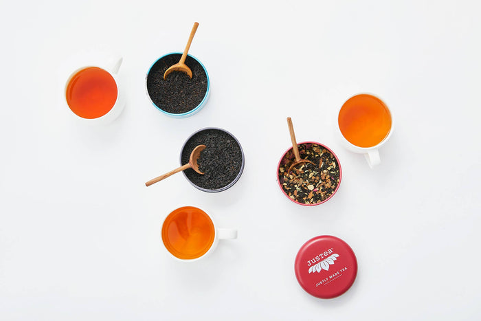 Black Tea Trio Tin & Spoon Organic Fair Trade Tea Gift