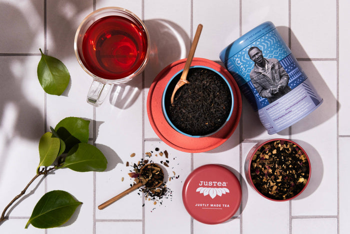 Black Tea Trio Tin & Spoon Organic Fair Trade Tea Gift