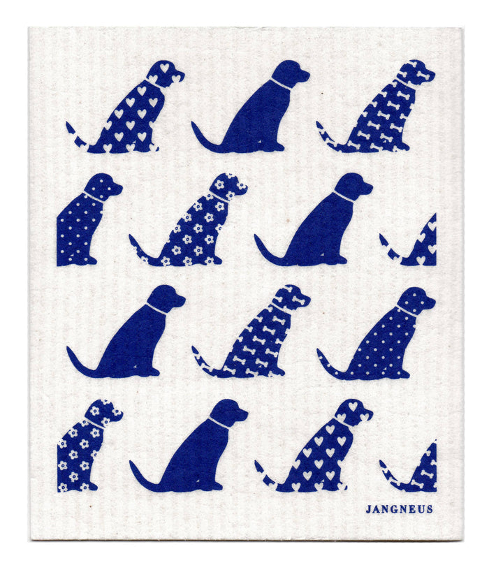 Blue Dogs Swedish Dishcloth