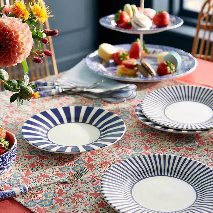 Blue Italian Steccato Narrow Stripe Side Plate 7" by Spode