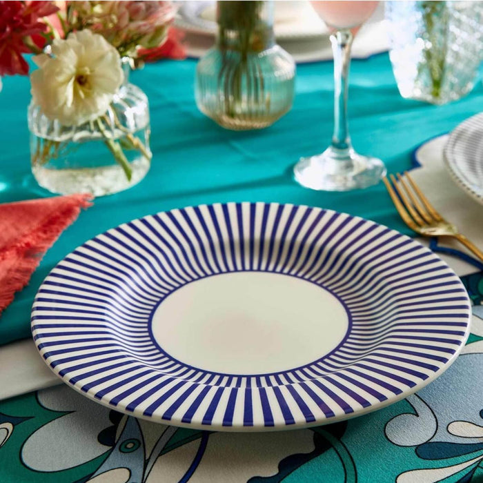 Blue Italian Steccato Plate 8.75" by Spode