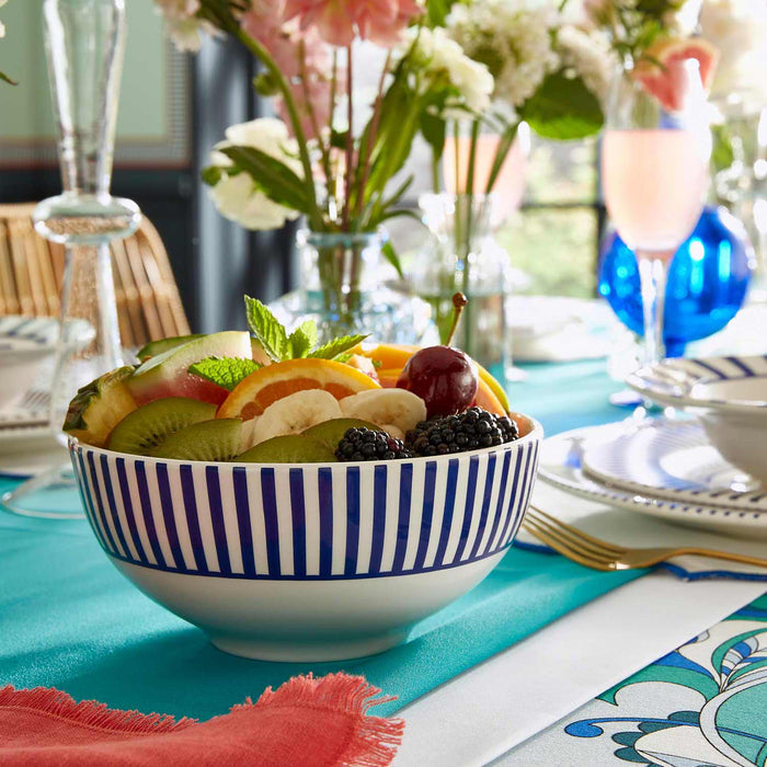 Blue Italian STECCATO RIMLESS BOWL 6.5" by Spode