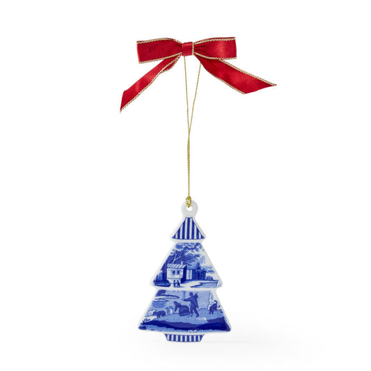 Blue Italian Tree Shaped Ornament: Blue Italian