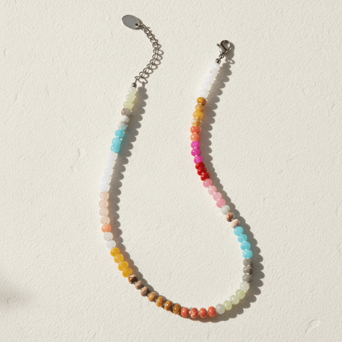 Blush Beam Stone Necklace - Olita Gifts & Goods