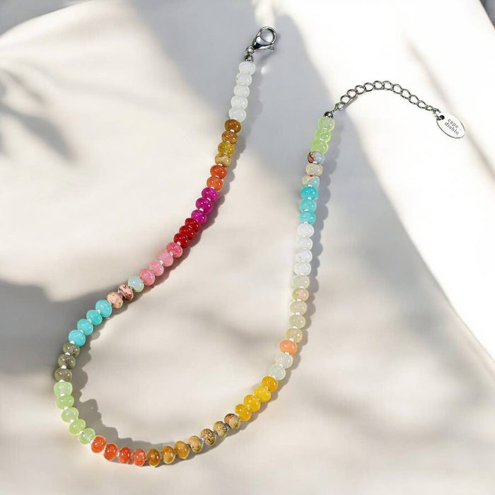 Blush Beam Stone Necklace - Olita Gifts & Goods