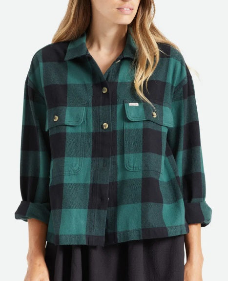 BRIXTON BOWERY LONG SLEEVE FLANNEL WOMENS