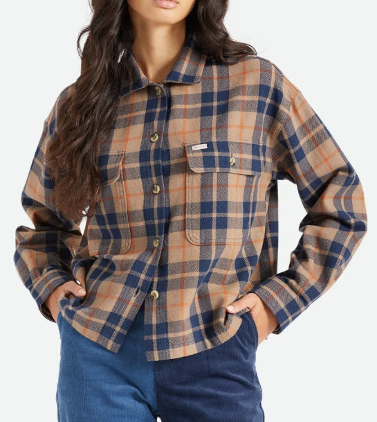 BRIXTON BOWERY LONG SLEEVE FLANNEL WOMENS