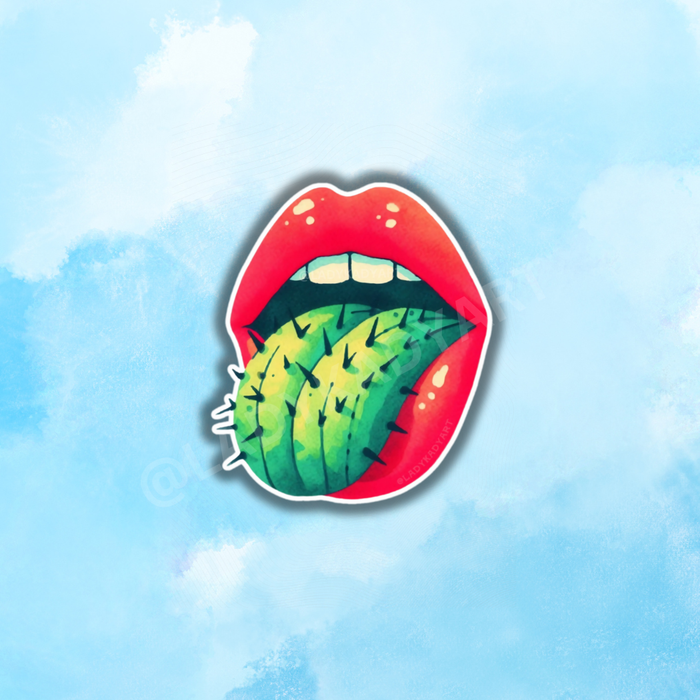 Cactus Mouth Sticker, Desert Theme Vinyl Sticker, Arizona
