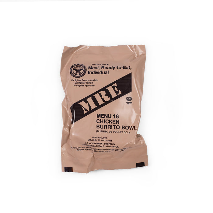 Case Of 12 USGI Meals, Ready To Eat (MRE)