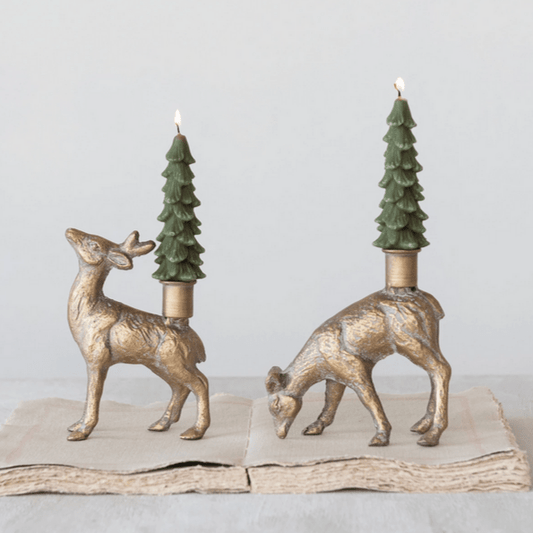 Cast Iron Deer Taper Holders - Olita Gifts & Goods