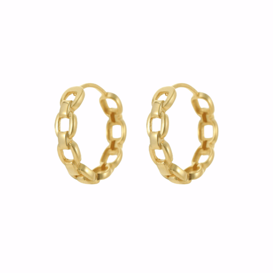 Chain Link Hoop Earrings