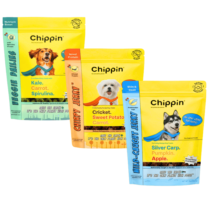 Chippin Chippin Protein Starter Pack - 3 Sustainable Dog Treats