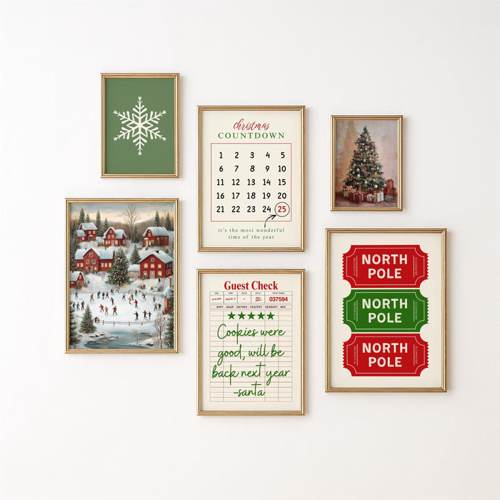 Christmas Wall Art Bundle Set of 15, Holiday Prints Pack, Vintage Christmas Decor, Farmhouse Winter Poster Set, Neutral Xmas Prints, DIGITAL