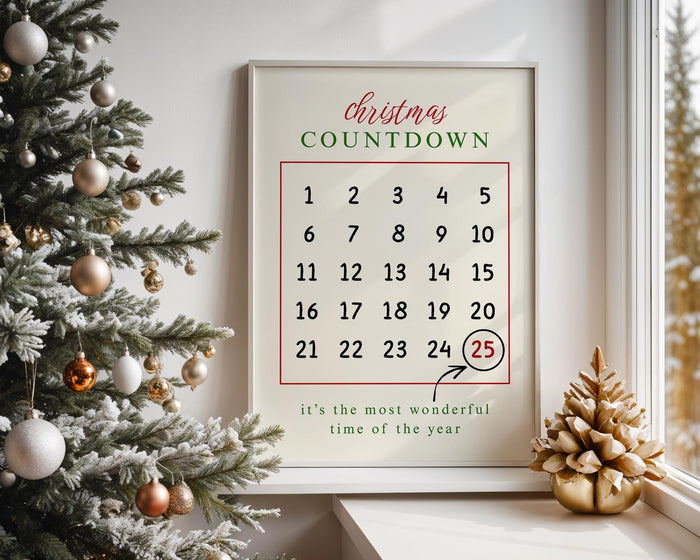 Christmas Wall Art Set of 3, Santa Cookie Note Print, Holiday Countdown Calendar Poster, North Pole Ticket Christmas Decor, DIGITAL DOWNLOAD