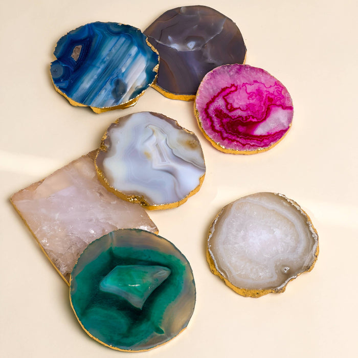 Coasters S/4 Gray Agate