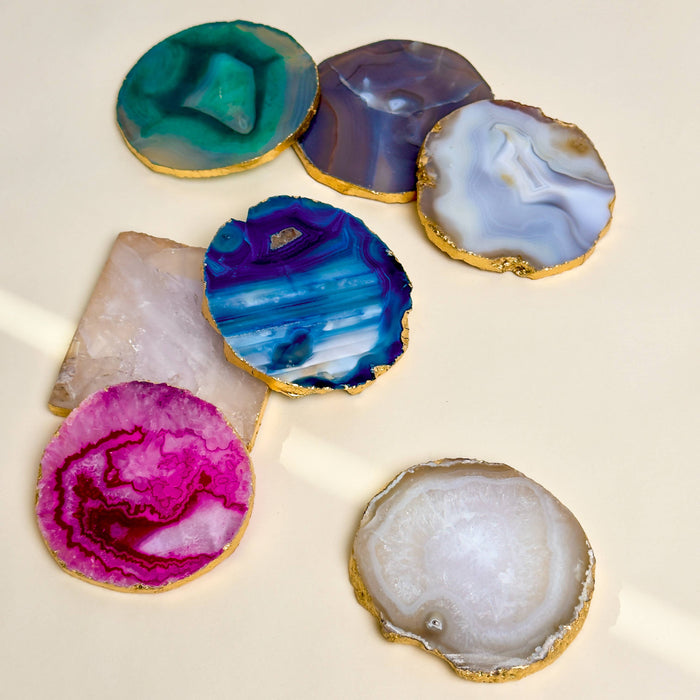 Coasters S/4 Gray Agate