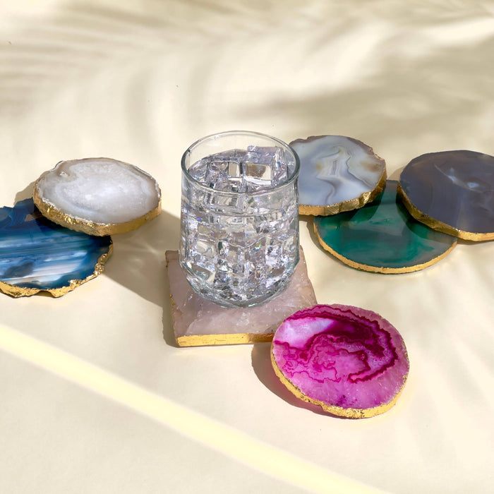 Coasters S/4 Gray Agate