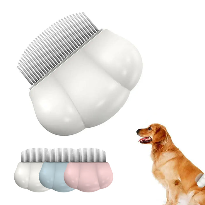 Comfort Handle Pet Flea Removal Brush for Dogs & Cats