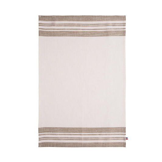 Rectangular towel with horizontal stripes on a white background