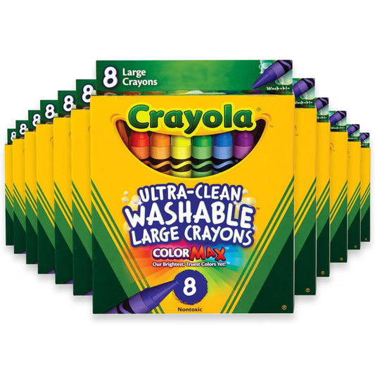 Crayola Kids First Washable Large Crayons - 8 Ct - 24 Pack