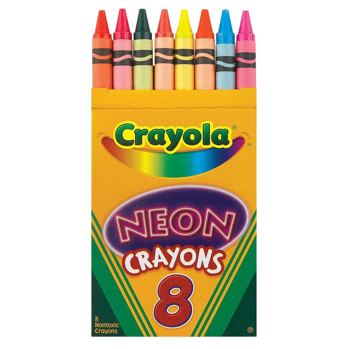 Crayola Neon Crayons for Light and Dark Paper - 8 Ct - 24 Pack